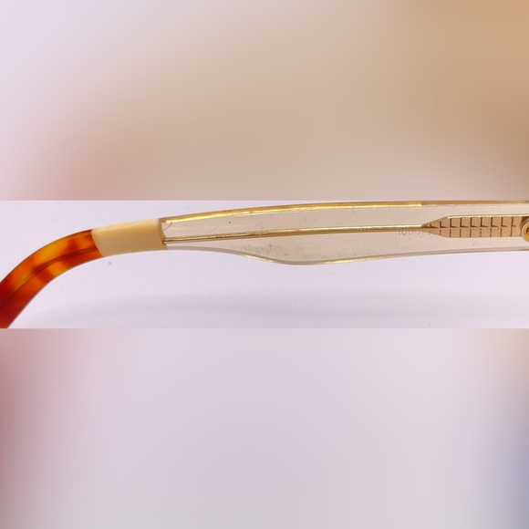 Vintage One for One 10008563 Gold Translucent Oval Sunglasses Frames Only - Picture 8 of 8